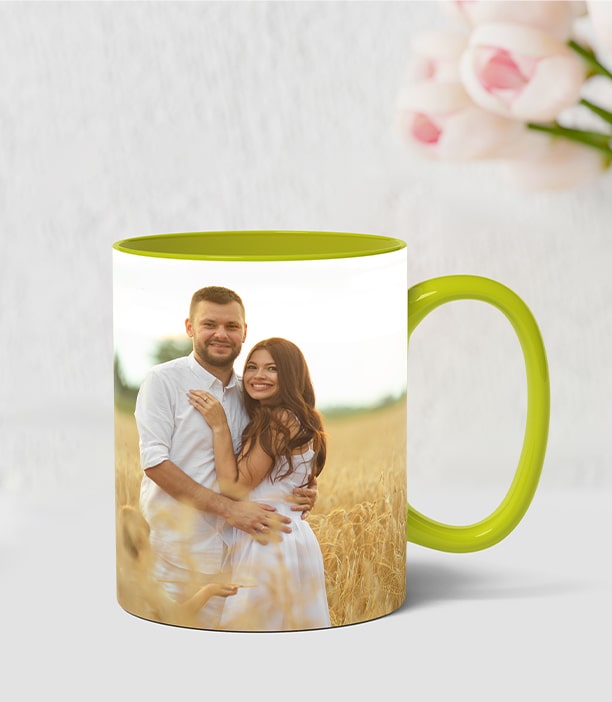 Neon Yellow Photo Mug